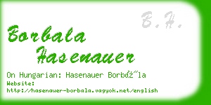 borbala hasenauer business card